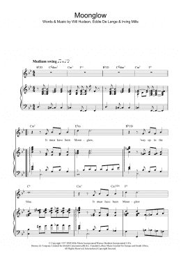 page one of Moonglow (Piano, Vocal & Guitar Chords)