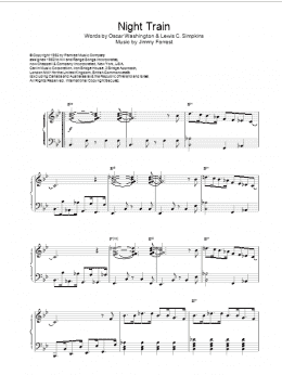 page one of Night Train (Piano Solo)