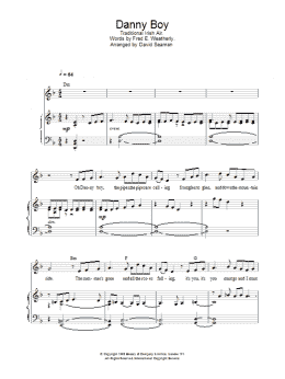 page one of Danny Boy (Piano, Vocal & Guitar Chords)