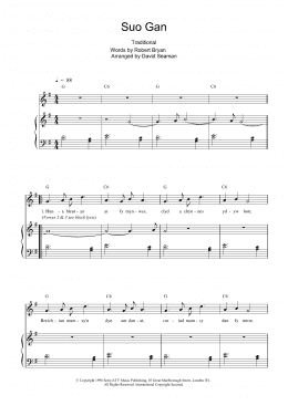 page one of Suo Gan (Piano, Vocal & Guitar Chords)