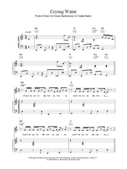 page one of Crying Water (Piano, Vocal & Guitar Chords)