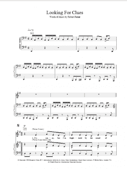 page one of Looking For Clues (Piano, Vocal & Guitar Chords)