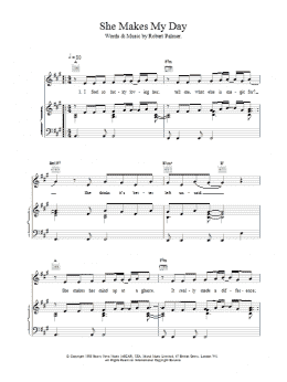 page one of She Makes My Day (Piano, Vocal & Guitar Chords)