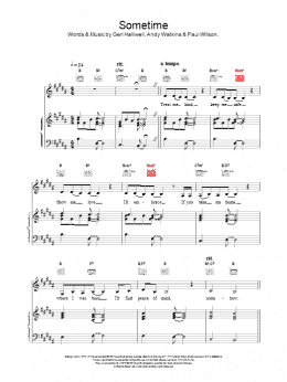 page one of Sometime (Piano, Vocal & Guitar Chords)