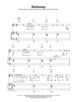 page one of Walkaway (Piano, Vocal & Guitar Chords)
