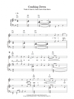 page one of Crashing Down (Piano, Vocal & Guitar Chords)