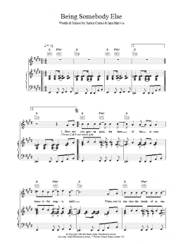 page one of Being Somebody Else (Piano, Vocal & Guitar Chords)