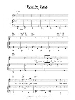page one of Food For Songs (Piano, Vocal & Guitar Chords)