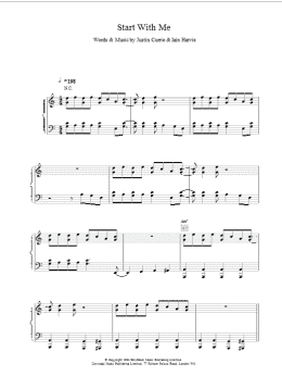 page one of Start With Me (Piano, Vocal & Guitar Chords)