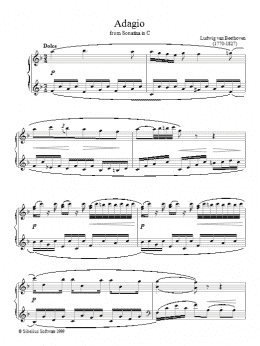 page one of Adagio Sonatina In C (Piano Solo)