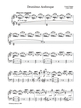 page one of Deuxieme Arabesque (Piano Solo)