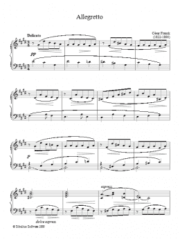 page one of Allegretto (Piano Solo)