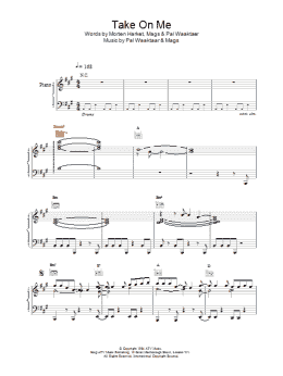 page one of Take On Me (Piano, Vocal & Guitar Chords)