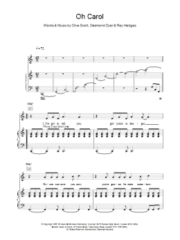 page one of Oh Carol (Piano, Vocal & Guitar Chords)