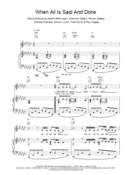 page one of When All's Said And Done (Piano, Vocal & Guitar Chords)