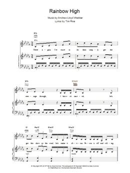 page one of Rainbow High (Piano, Vocal & Guitar Chords)