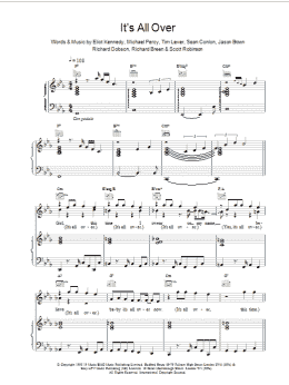 page one of Its All Over (Piano, Vocal & Guitar Chords)