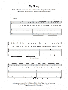 page one of My Song (Piano, Vocal & Guitar Chords)
