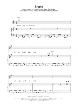 page one of Shake (Piano, Vocal & Guitar Chords)
