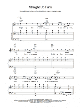 page one of Straight Up Funk (Piano, Vocal & Guitar Chords)