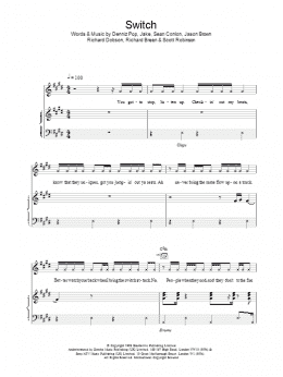 page one of Switch (Piano, Vocal & Guitar Chords)