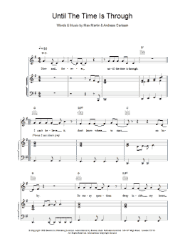 page one of Until The Time Is Through (Piano, Vocal & Guitar Chords)