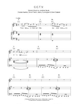 page one of CCTV (Piano, Vocal & Guitar Chords)