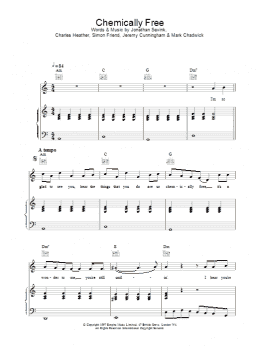 page one of Chemically Free (Piano, Vocal & Guitar Chords)