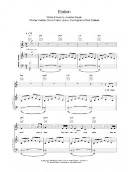 page one of Elation (Piano, Vocal & Guitar Chords)