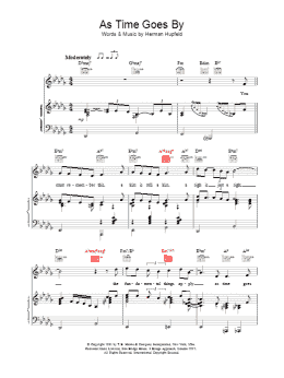 page one of As Time Goes By (Piano, Vocal & Guitar Chords)
