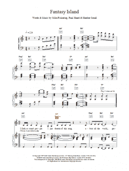 page one of Fantasy Island (Piano, Vocal & Guitar Chords)