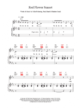 page one of Red Flower Sunset (Piano, Vocal & Guitar Chords)