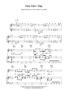 page one of How Can I Say (Piano, Vocal & Guitar Chords)