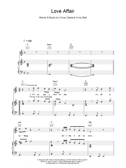 page one of Love Affair (Piano, Vocal & Guitar Chords)