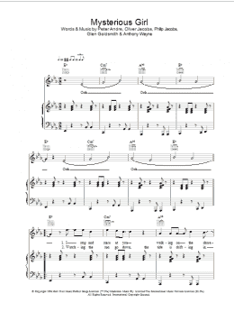 page one of Mysterious Girl (Piano, Vocal & Guitar Chords)