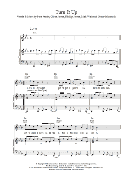 page one of Turn It Up (Piano, Vocal & Guitar Chords)