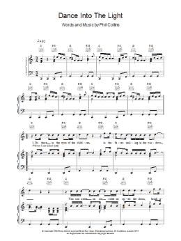 page one of Dance Into The Light (Piano, Vocal & Guitar Chords)