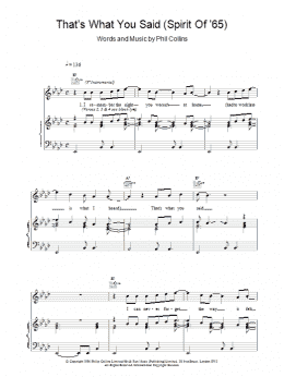 page one of That's What You Said (Spirit Of '65) (Piano, Vocal & Guitar Chords)