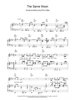 page one of The Same Moon (Piano, Vocal & Guitar Chords)