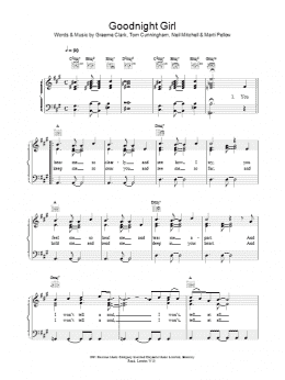 page one of Goodnight Girl (Piano, Vocal & Guitar Chords)