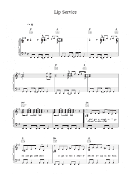 page one of Lip Service (Piano, Vocal & Guitar Chords)