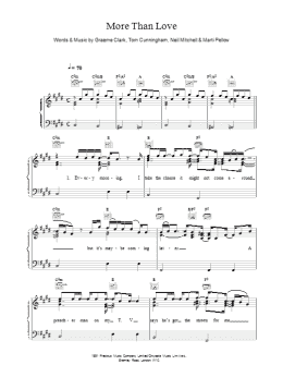 page one of More Than Love (Piano, Vocal & Guitar Chords)