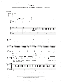 page one of Spies (Piano, Vocal & Guitar Chords)