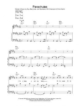 page one of Parachutes (Piano, Vocal & Guitar Chords)