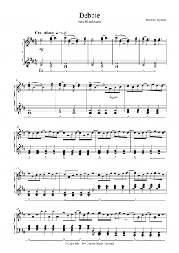 page one of Debbie (from Wonderland) (Piano Solo)