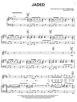 page one of Jaded (Piano, Vocal & Guitar Chords (Right-Hand Melody))