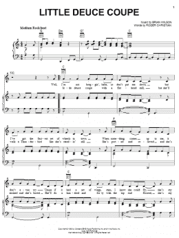 page one of Little Deuce Coupe (Piano, Vocal & Guitar Chords (Right-Hand Melody))