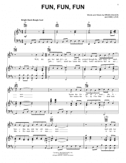 page one of Fun, Fun, Fun (Piano, Vocal & Guitar Chords (Right-Hand Melody))