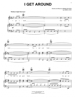 page one of I Get Around (Piano, Vocal & Guitar Chords (Right-Hand Melody))