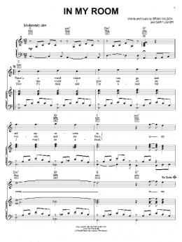 page one of In My Room (Piano, Vocal & Guitar Chords (Right-Hand Melody))